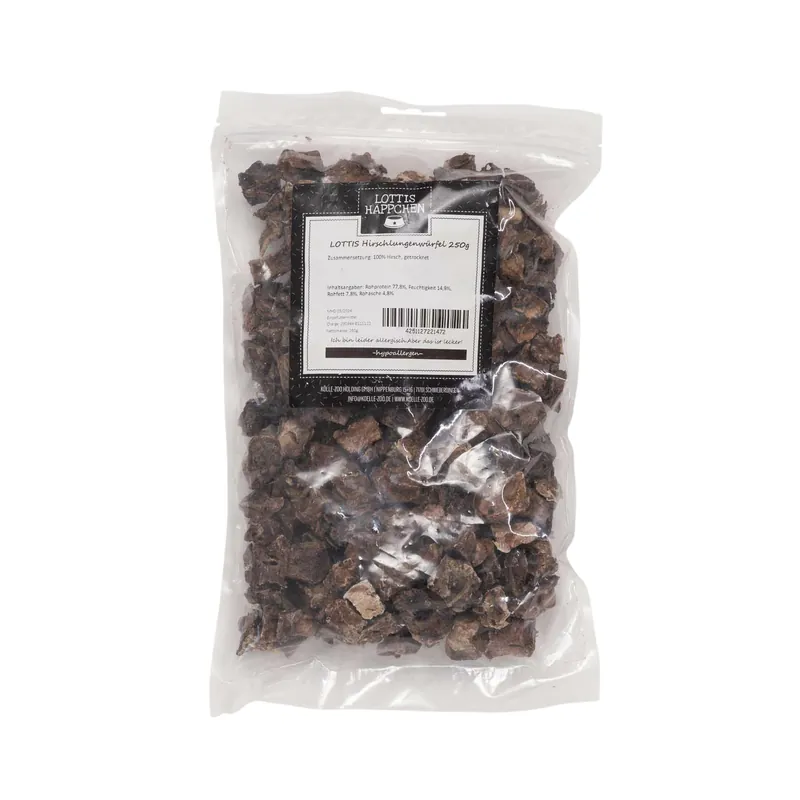 LOTTIS HÄPPCHEN Hirschlungenwürfel 250 g Sonderaktion